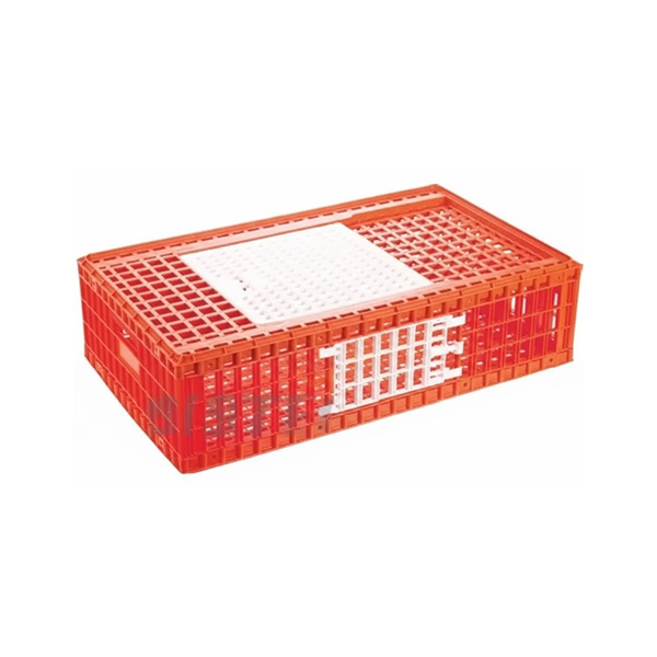 Chicken Transport Crate with Top and Side Covers Red